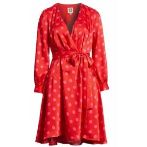 Anne Klein Long Sleeve Faux Wrap Dress - missing belt